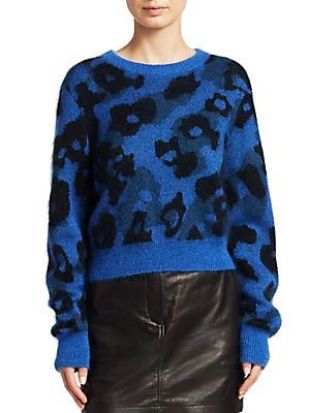 Rag & Bone - Leopard Print Boxy Knit Sweater