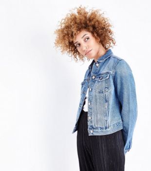 Signature fitted Denim Jacket in Blue Black