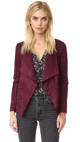 Burgundy Drape Jacket