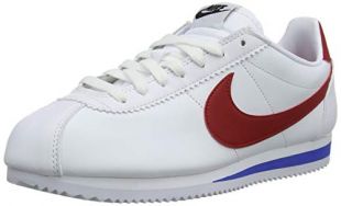 Nike - Classic Cortez Leather - Baskets - Femme - Blanc (White/Bleu Varsity Red-varsity Royal) - 40 EU