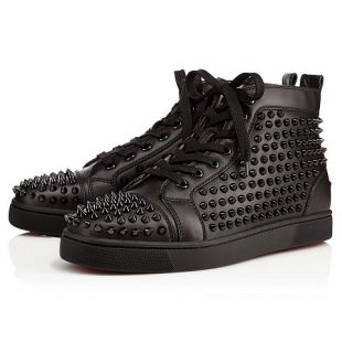 Christian Louboutin - Christian Louboutin LOUIS CALF/SPIKES (Noir Cuir ...