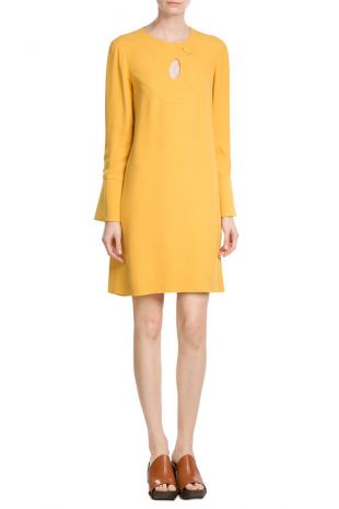 Crepe Dress with Cut Out