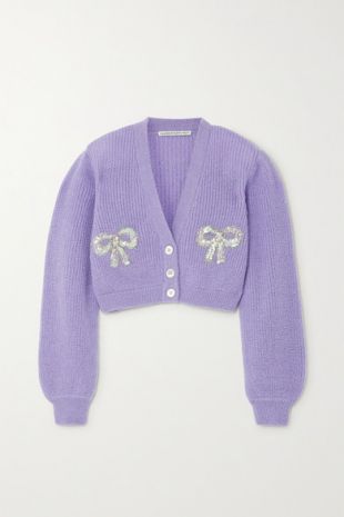 Sequin-embellished Mohair-blend Cardigan