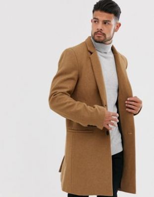Only & Sons - Pardessus en laine mélangée - Fauve