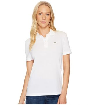 Lacoste Short Sleeve Two-Button Classic Fit Pique Polo | Zappos.com