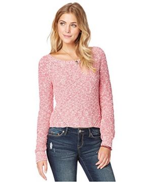 Marled Knit Pullover Sweater