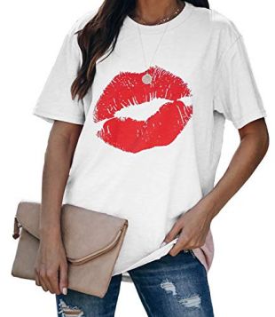Lip Print T Shirt