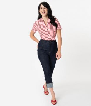 Unique Vintage - I Love Lucy x Unique Vintage True Blue Little Ricky Jeans