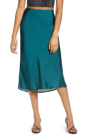 Satin Midi Skirt