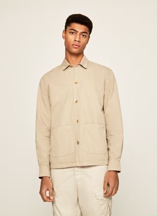 Pepe Jeans - SURCHEMISE BOUTONNÉE BEIGE