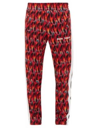 Pantalon de jogging à bandes et imprimé flamme | Palm Angels | MATCHESFASHION FR