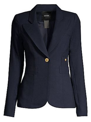 Duchess Wool Blazer in Navy