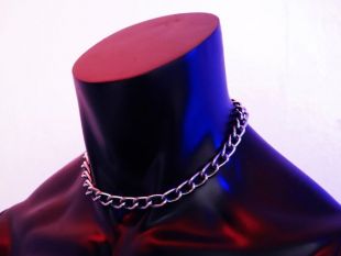 Collier chaîne en acier inoxydable argenté