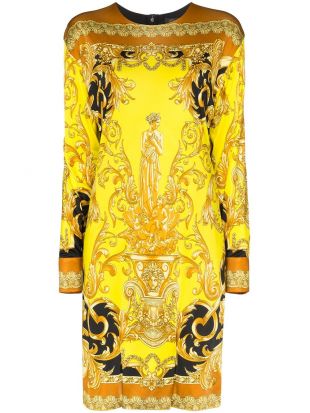 Versace Baroque Print Dress - Farfetch