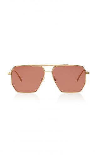 BOTTEGA VENETA SQUARE AVIATOR METAL SUNGLASSES – Big Drop NYC