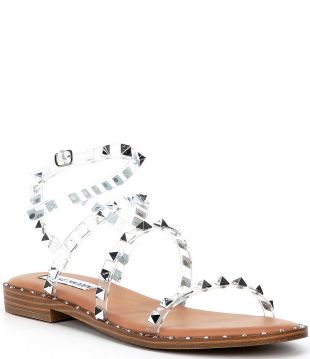 Travel Clear Studded Sandals