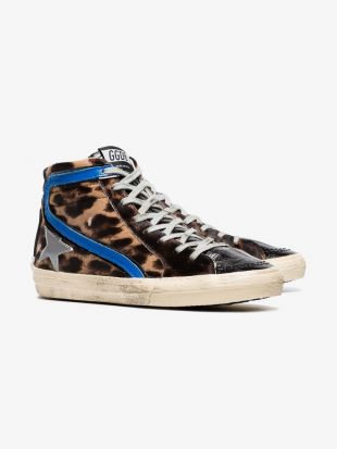 Multicoloured Superstar Ponyhair And Leather High Top Sneakers