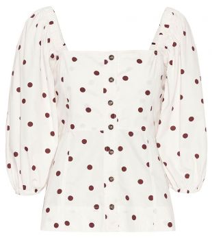 Blouse en coton à pois