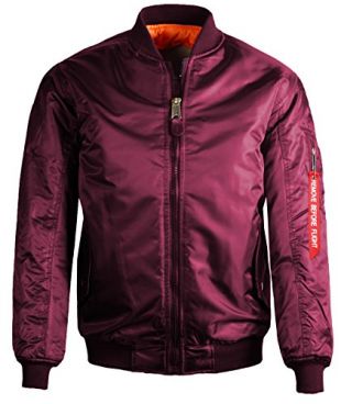 Burgundy Bomber Jacket
