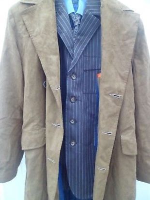 Doctor Who 10th cosplay RARE brown suit tie coat SCREEN ACCURATE with props GAP  | eBay
