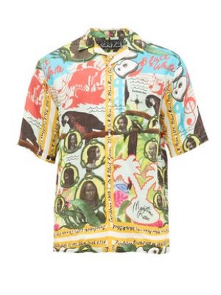 Martin Rose Caribbean-print twill shirt worn by Meek Mill on his