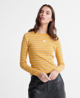 Superdry - Haut rayé à manches longues Retro - Tops pour Femme