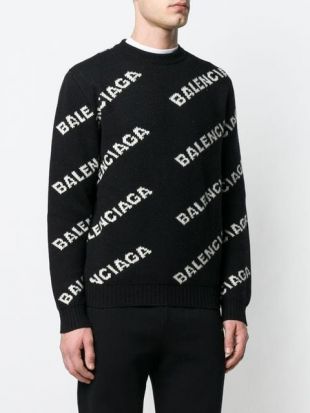 Balenciaga Pull à Motif Monogrammé