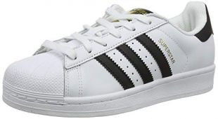 adidas Superstar, Baskets Mixte Adulte, Blanc (Footwear White/Core Black/Footwear White), 40 2/3 EU