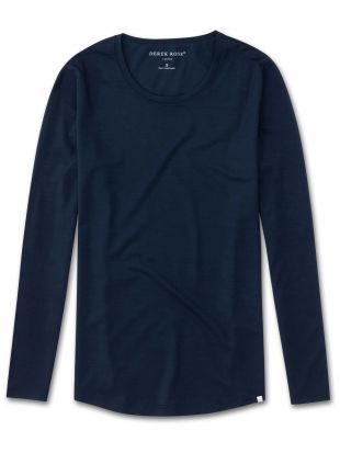 Navy Micro Modal Long Sleeve T-Shirt