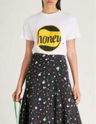 GANNI Harway Honey cotton-jersey T-shirt