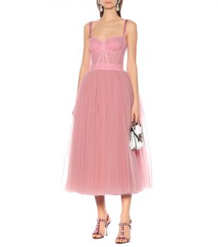Robe en tulle de coton mélangé