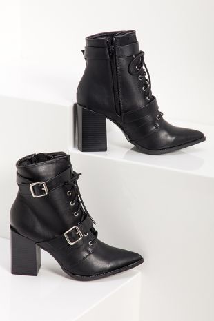 Black  Lee Bootie