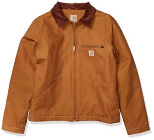 Carhartt Men's Duck Detroit Jacket (Regular and Big & Tall Sizes), Brown, Medium