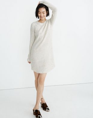Curved Hem Sweater Dress