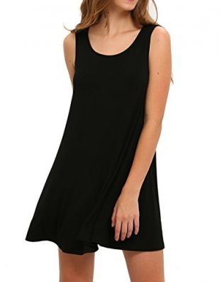 Sleeveless Summer Loose  Dress Black