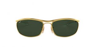 RB3119M Olympian I Deluxe Metal Sunglasses, Gold/Green, 62 mm