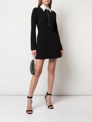cinq a sept collar atlas dress