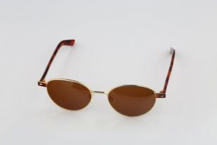 Panto sunglasses men, Swing 817, Vintage 90s unique tortoise & gold round sunglasses