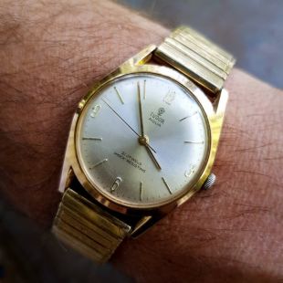 Montre Rolex Tudor (fr) Montre Tudor Aqua pour homme, vintage des années 1950, plaqué or, montre de luxe à vent manuel