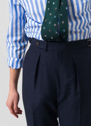 Arnold Linen Trousers - Navy