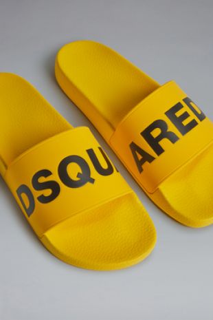Dsquared2 Dsquared2 Slides Jaune - Sandales pour Homme - Boutique en ligne officielle