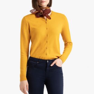 Cardigan pure laine vierge col rond