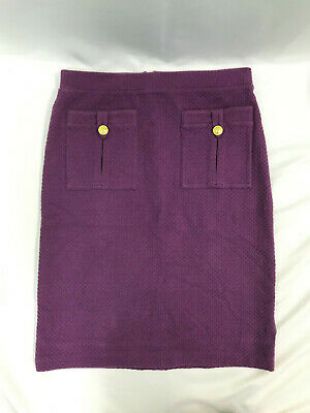 Anthropologie Vanessa Virginia Womens Purple Pencil Skirt