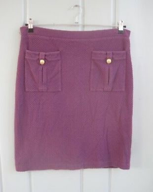 Anthropologie Vanessa Virginia Womens Large Purple Bonny Textured Pencil Skirt