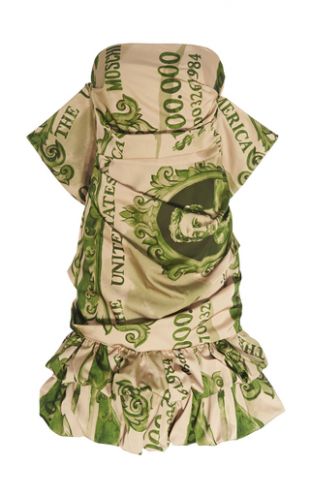 Strapless Printed Satin Dress by Moschino | Moda Operandi
