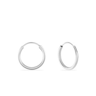 Creoles Argent Rhodie Flexible 14mm