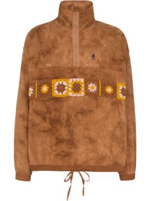 STORY mfg. crotchet panel sweatshirt