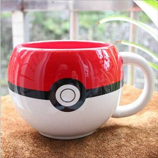NoBrand Pokemon Poke Ball Mug Handgrip Ceramic Coffee Mug