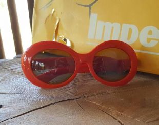Vintage Imperial Red Sunglasses Made in Italy, Never Worn, New Old Stock