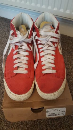 Nike Blazer Hi Top Suede Vintage Crimson/Red. Size UK 8.5 | eBay